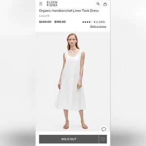 Eileen Fisher Pink Linen Tank Dress